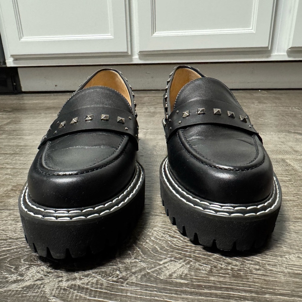 Anthropologie Jon Josef Gabby Loafers Platform Studded Sz 39 (Eur) / 9 US. EUC! - Picture 4 of 15